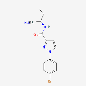 B2818746 1-(4-Bromophenyl)-N-[(1S)-1-cyanopropyl]pyrazole-3-carboxamide CAS No. 2418595-01-2