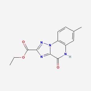 molecular formula C13H12N4O3 B2818759 ethyl 7-methyl-4-oxo-5H-[1,2,4]triazolo[1,5-a]quinoxaline-2-carboxylate CAS No. 1031595-97-7