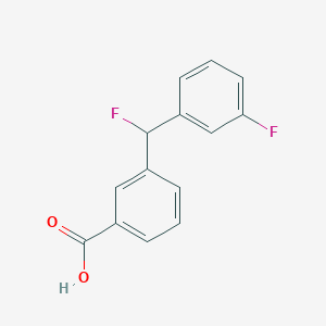 molecular formula C14H10F2O2 B2818786 3-[Fluoro-(3-fluoro-phenyl)-methyl]-benzoic acid CAS No. 1357353-84-4