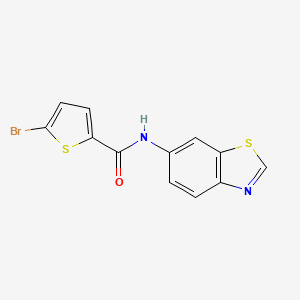 molecular formula C12H7BrN2OS2 B2818800 N-(1,3-benzothiazol-6-yl)-5-bromothiophene-2-carboxamide CAS No. 942002-42-8