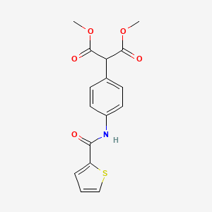 molecular formula C16H15NO5S B2818807 Dimethyl 2-{4-[(2-thienylcarbonyl)amino]phenyl}malonate CAS No. 866137-15-7