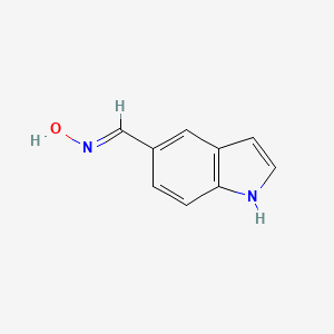 molecular formula C9H8N2O B2818810 1H-indole-5-carbaldehyde oxime CAS No. 1018038-45-3; 1402390-75-3