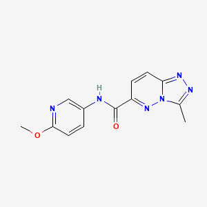 molecular formula C13H12N6O2 B2818811 N-(6-Methoxypyridin-3-yl)-3-methyl-[1,2,4]triazolo[4,3-b]pyridazine-6-carboxamide CAS No. 2415555-87-0