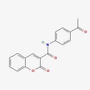 molecular formula C18H13NO4 B2818824 N-(4-Acetylphenyl)-2-oxo-2H-chromene-3-carboxamide CAS No. 142818-76-6