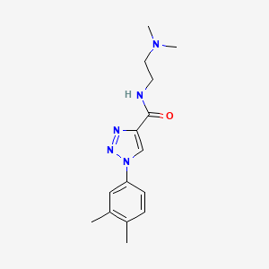 molecular formula C15H21N5O B2818858 N-(2-(dimethylamino)ethyl)-1-(3,4-dimethylphenyl)-1H-1,2,3-triazole-4-carboxamide CAS No. 1326878-10-7