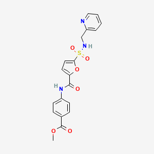 molecular formula C19H17N3O6S B2818865 methyl 4-(5-{[(pyridin-2-yl)methyl]sulfamoyl}furan-2-amido)benzoate CAS No. 1172959-71-5