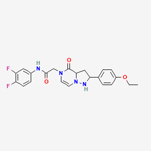 molecular formula C22H18F2N4O3 B2818905 N-(3,4-difluorophenyl)-2-[2-(4-ethoxyphenyl)-4-oxo-4H,5H-pyrazolo[1,5-a]pyrazin-5-yl]acetamide CAS No. 941981-35-7