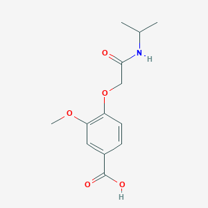 molecular formula C13H17NO5 B2818931 3-Methoxy-4-{[(propan-2-yl)carbamoyl]methoxy}benzoic acid CAS No. 1016677-07-8