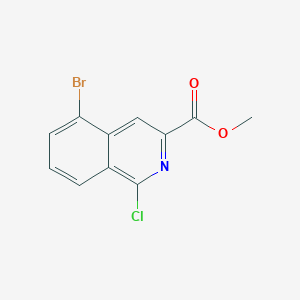 molecular formula C11H7BrClNO2 B2818961 Methyl 5-bromo-1-chloroisoquinoline-3-carboxylate CAS No. 1595009-83-8