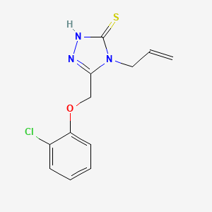 molecular formula C12H12ClN3OS B2818962 4-allyl-5-[(2-chlorophenoxy)methyl]-4H-1,2,4-triazole-3-thiol CAS No. 64910-35-6