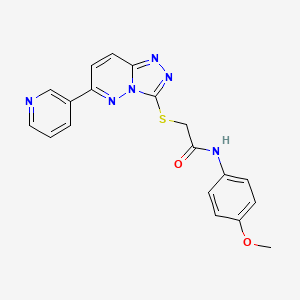 molecular formula C19H16N6O2S B2818973 N-(4-methoxyphenyl)-2-{[6-(pyridin-3-yl)-[1,2,4]triazolo[4,3-b]pyridazin-3-yl]sulfanyl}acetamide CAS No. 891107-11-2
