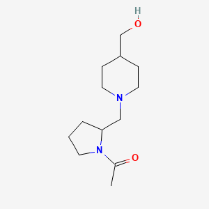 molecular formula C13H24N2O2 B2819006 1-(2-((4-(Hydroxymethyl)piperidin-1-yl)methyl)pyrrolidin-1-yl)ethanone CAS No. 2034241-37-5