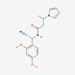 molecular formula C18H21N3O3 B2819018 N-[cyano(2,4-dimethoxyphenyl)methyl]-3-(1H-pyrrol-1-yl)butanamide CAS No. 1444299-74-4