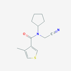 molecular formula C13H16N2OS B2819054 N-(Cyanomethyl)-N-cyclopentyl-4-methylthiophene-3-carboxamide CAS No. 1507995-98-3