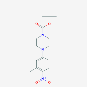molecular formula C16H23N3O4 B2819088 Tert-butyl 4-(3-methyl-4-nitrophenyl)piperazine-1-carboxylate CAS No. 301672-88-8