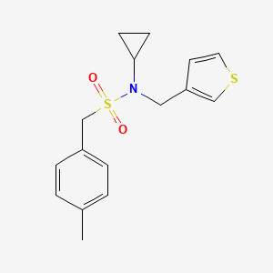 molecular formula C16H19NO2S2 B2819125 N-cyclopropyl-N-(thiophen-3-ylmethyl)-1-(p-tolyl)methanesulfonamide CAS No. 1448044-00-5