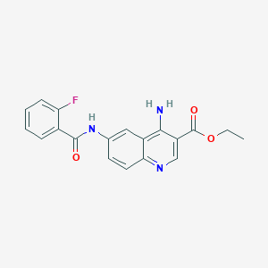 Ethyl 4-amino-6-(2-fluorobenzamido)quinoline-3-carboxylate