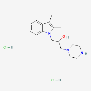 1-(2,3-dimethyl-1H-indol-1-yl)-3-(piperazin-1-yl)propan-2-ol dihydrochloride