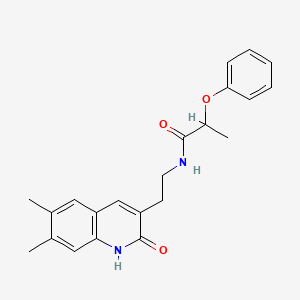 N-[2-(6,7-dimethyl-2-oxo-1H-quinolin-3-yl)ethyl]-2-phenoxypropanamide