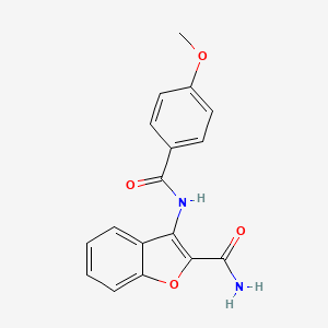 3-(4-Methoxybenzamido)benzofuran-2-carboxamide