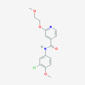N-(3-chloro-4-methoxyphenyl)-2-(2-methoxyethoxy)isonicotinamide