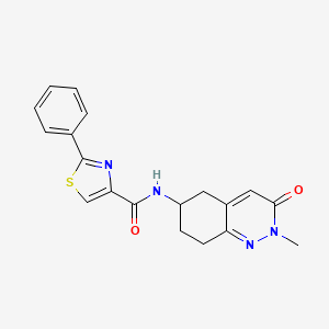 N-(2-methyl-3-oxo-2,3,5,6,7,8-hexahydrocinnolin-6-yl)-2-phenylthiazole-4-carboxamide