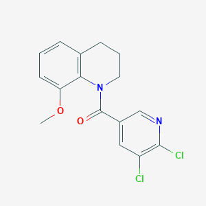 molecular formula C16H14Cl2N2O2 B2819182 1-(5,6-Dichloropyridine-3-carbonyl)-8-methoxy-1,2,3,4-tetrahydroquinoline CAS No. 1223492-15-6