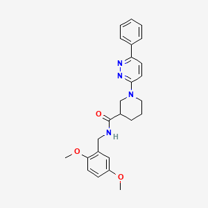 molecular formula C25H28N4O3 B2819236 N-[(2,5-dimethoxyphenyl)methyl]-1-(6-phenylpyridazin-3-yl)piperidine-3-carboxamide CAS No. 1251594-72-5