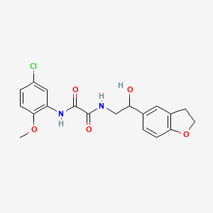 molecular formula C19H19ClN2O5 B2819240 N1-(5-chloro-2-methoxyphenyl)-N2-(2-(2,3-dihydrobenzofuran-5-yl)-2-hydroxyethyl)oxalamide CAS No. 1421477-53-3