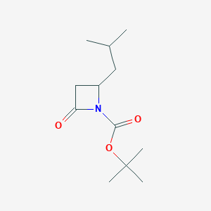 molecular formula C12H21NO3 B2819272 Tert-butyl 2-(2-methylpropyl)-4-oxoazetidine-1-carboxylate CAS No. 1335042-75-5