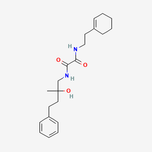 molecular formula C21H30N2O3 B2819281 N-[2-(cyclohex-1-en-1-yl)ethyl]-N'-(2-hydroxy-2-methyl-4-phenylbutyl)ethanediamide CAS No. 1286728-57-1