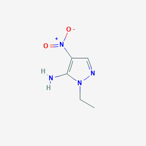 molecular formula C5H8N4O2 B2819284 1-ethyl-4-nitro-1H-pyrazol-5-amine CAS No. 1250321-41-5