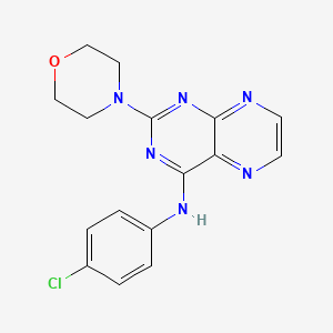 molecular formula C16H15ClN6O B2819296 N-(4-chlorophenyl)-2-(morpholin-4-yl)pteridin-4-amine CAS No. 946289-23-2