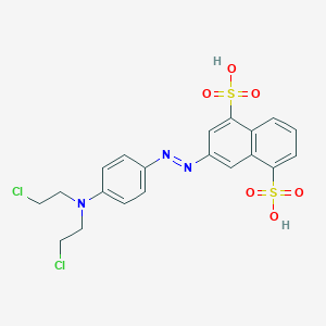 3-(4-Bis(beta-chloroethyl)aminophenylazo)-1,5-naphthalenedisulfonic acid