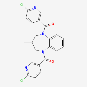 B2819304 1,5-bis(6-chloropyridine-3-carbonyl)-3-methyl-2,3,4,5-tetrahydro-1H-1,5-benzodiazepine CAS No. 1394685-73-4