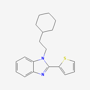 molecular formula C19H22N2S B2819332 1-(2-cyclohexylethyl)-2-(thiophen-2-yl)-1H-1,3-benzodiazole CAS No. 637754-35-9