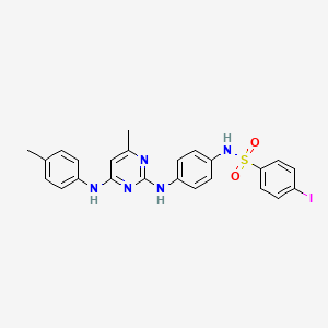 molecular formula C24H22IN5O2S B2819333 4-iodo-N-[4-({4-methyl-6-[(4-methylphenyl)amino]pyrimidin-2-yl}amino)phenyl]benzene-1-sulfonamide CAS No. 946219-94-9