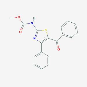 molecular formula C18H14N2O3S B281934 methyl 5-benzoyl-4-phenyl-1,3-thiazol-2-ylcarbamate 