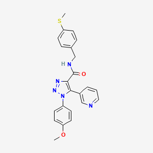 molecular formula C23H21N5O2S B2819387 1-(4-methoxyphenyl)-N-(4-(methylthio)benzyl)-5-(pyridin-3-yl)-1H-1,2,3-triazole-4-carboxamide CAS No. 1251672-46-4