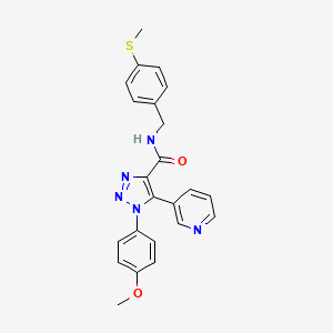 B2819387 1-(4-methoxyphenyl)-N-(4-(methylthio)benzyl)-5-(pyridin-3-yl)-1H-1,2,3-triazole-4-carboxamide CAS No. 1251672-46-4