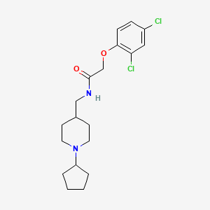 molecular formula C19H26Cl2N2O2 B2819444 N-[(1-cyclopentylpiperidin-4-yl)methyl]-2-(2,4-dichlorophenoxy)acetamide CAS No. 954020-70-3