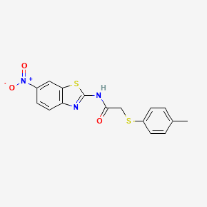 B2819475 N-(6-nitrobenzo[d]thiazol-2-yl)-2-(p-tolylthio)acetamide CAS No. 885910-25-8