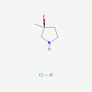 B2819476 (3S)-3-fluoro-3-methylpyrrolidine hydrochloride CAS No. 1637399-35-9