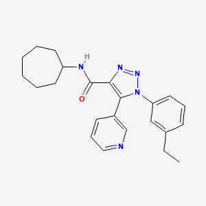 molecular formula C23H27N5O B2819492 N-cycloheptyl-1-(3-ethylphenyl)-5-(pyridin-3-yl)-1H-1,2,3-triazole-4-carboxamide CAS No. 1251604-46-2