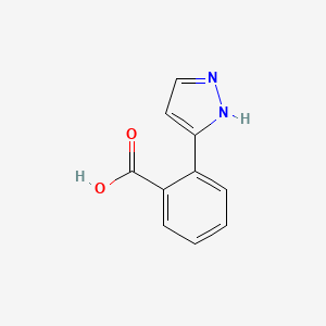 molecular formula C10H8N2O2 B2819514 2-(1H-pyrazol-3-yl)benzoic acid CAS No. 1359735-11-7