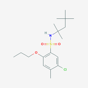 molecular formula C18H30ClNO3S B2819532 5-chloro-4-methyl-2-propoxy-N-(2,4,4-trimethylpentan-2-yl)benzene-1-sulfonamide CAS No. 2361827-85-0