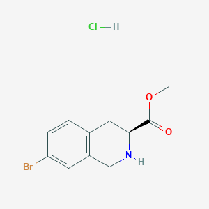 Methyl (3S)-7-bromo-1,2,3,4-tetrahydroisoquinoline-3-carboxylate;hydrochloride