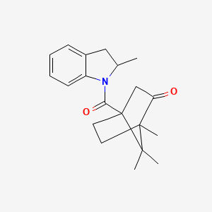 1,7,7-Trimethyl-4-[(2-methyl-2,3-dihydroindol-1-yl)-oxomethyl]-2-bicyclo[2.2.1]heptanone