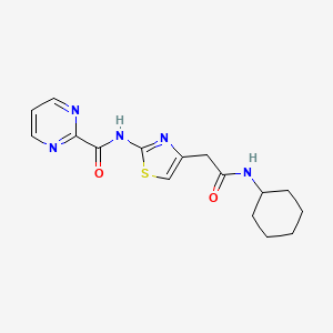 N-(4-(2-(cyclohexylamino)-2-oxoethyl)thiazol-2-yl)pyrimidine-2-carboxamide