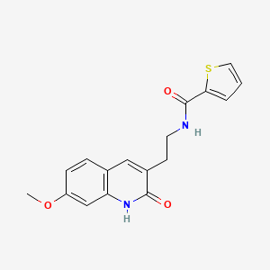 N-(2-(7-methoxy-2-oxo-1,2-dihydroquinolin-3-yl)ethyl)thiophene-2-carboxamide